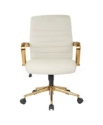 Mid-back Faux Leather Executive Office Chair with Arms and Base - Image 18