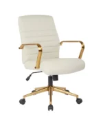 Mid-back Faux Leather Executive Office Chair with Arms and Base - Image 13