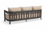 Porticello 3-pc. Sofa Set with Two Lounge Chairs in Matte Black Aluminum - Cushion Color: Dune - Image 8