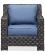 Viewport Outdoor Wicker 5-Pc. Seating Set (1 Sofa, 2 Chairs, 1 Coffee Table & Ottoman), with Sunbrella® Cushions - Image 10