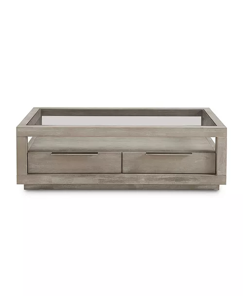 444 Tivie 54" Wood Coffee Table - Color:Mineral - Image 1