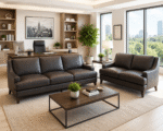Collyn 5 Seater Set (3in1, 2in1)  in Supple Top-Grain Leather