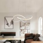 Pendant Light, Black Ring Pendant Light Modern LED Ceiling Lamp Chandelier 46W dimmable - Image 2