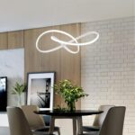 Pendant Light, Black Ring Pendant Light Modern LED Ceiling Lamp Chandelier 46W dimmable - Image 4