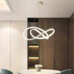 Pendant Light, Black Ring Pendant Light Modern LED Ceiling Lamp Chandelier 46W dimmable - Image 5