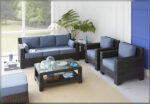 Viewport Outdoor Wicker 5-Pc. Seating Set (1 Sofa, 2 Chairs, 1 Coffee Table & Ottoman), with Sunbrella® Cushions - Image 6