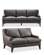 Collyn 5 Seater Set in Supple Top-Grain Leather
