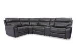 Hutchenson 119.5" 5-Pc, Zero Gravity Leather Sectional with Power Recliners and Console