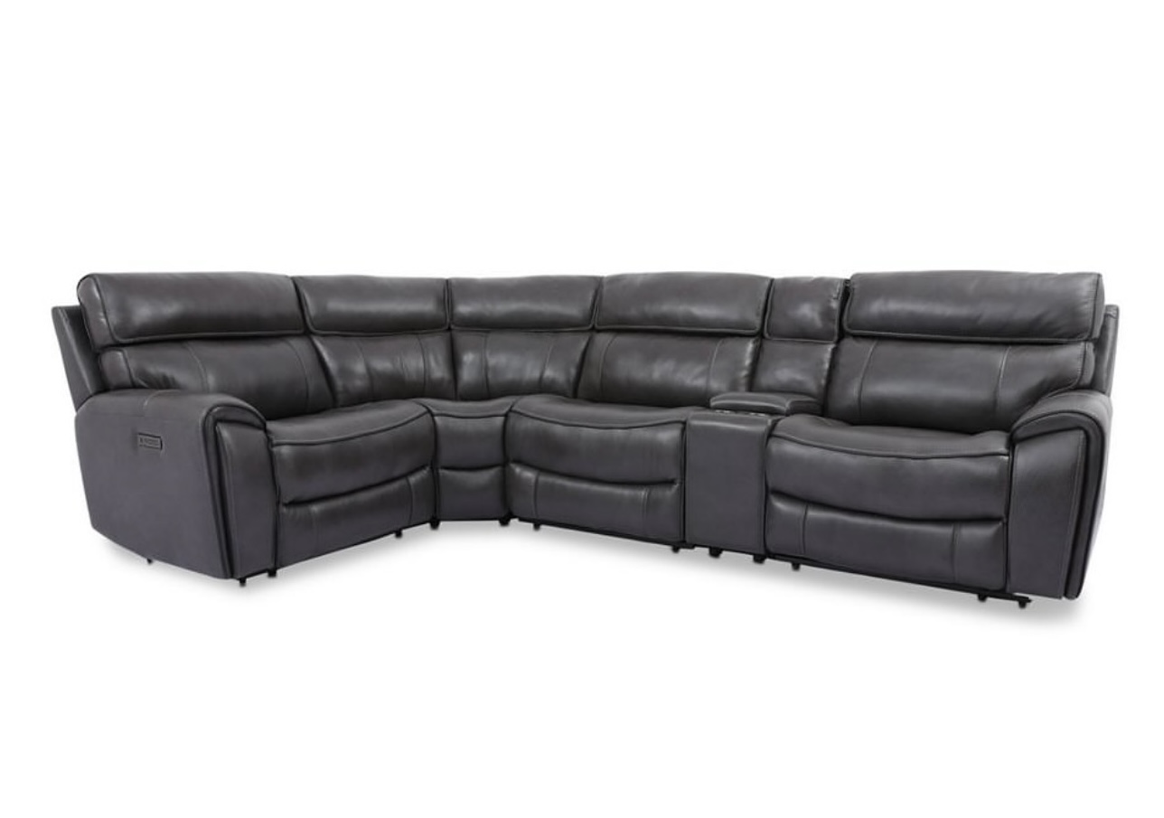Screenshot Hutchenson 119.5" 5-Pc, Zero Gravity Leather Sectional with Power Recliners and Console - Image 1