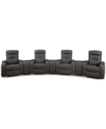 Jabarr 7-Pc. Beyond Leather Theater Seating with 3 Consoles - Image 3