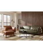 Keery 5 Seater Rich Leather Set ( Sofa, Chair & Ottoman) - Image 12