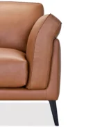 Keery 112" 2-Pc. Leather Sectional with Chaise - Color: Caramel - Image 8