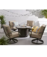 Lexington Outdoor 5pc Fire Pit Set ( 4 Swivel Rocker Chair & Fire Pit ) - Image 9