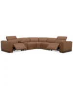 Lovro 6-Pc. Leather Sectional with 2 Power Motion Chairs & 1 Console