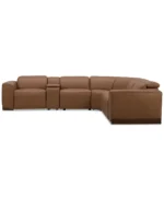 Lovro 6-Pc. Leather Sectional with 2 Power Motion Chairs & 1 Console - Image 5
