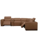Lovro 6-Pc. Leather Sectional with 2 Power Motion Chairs & 1 Console - Image 4