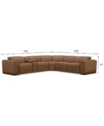 Lovro 6-Pc. Leather Sectional with 2 Power Motion Chairs & 1 Console - Image 9