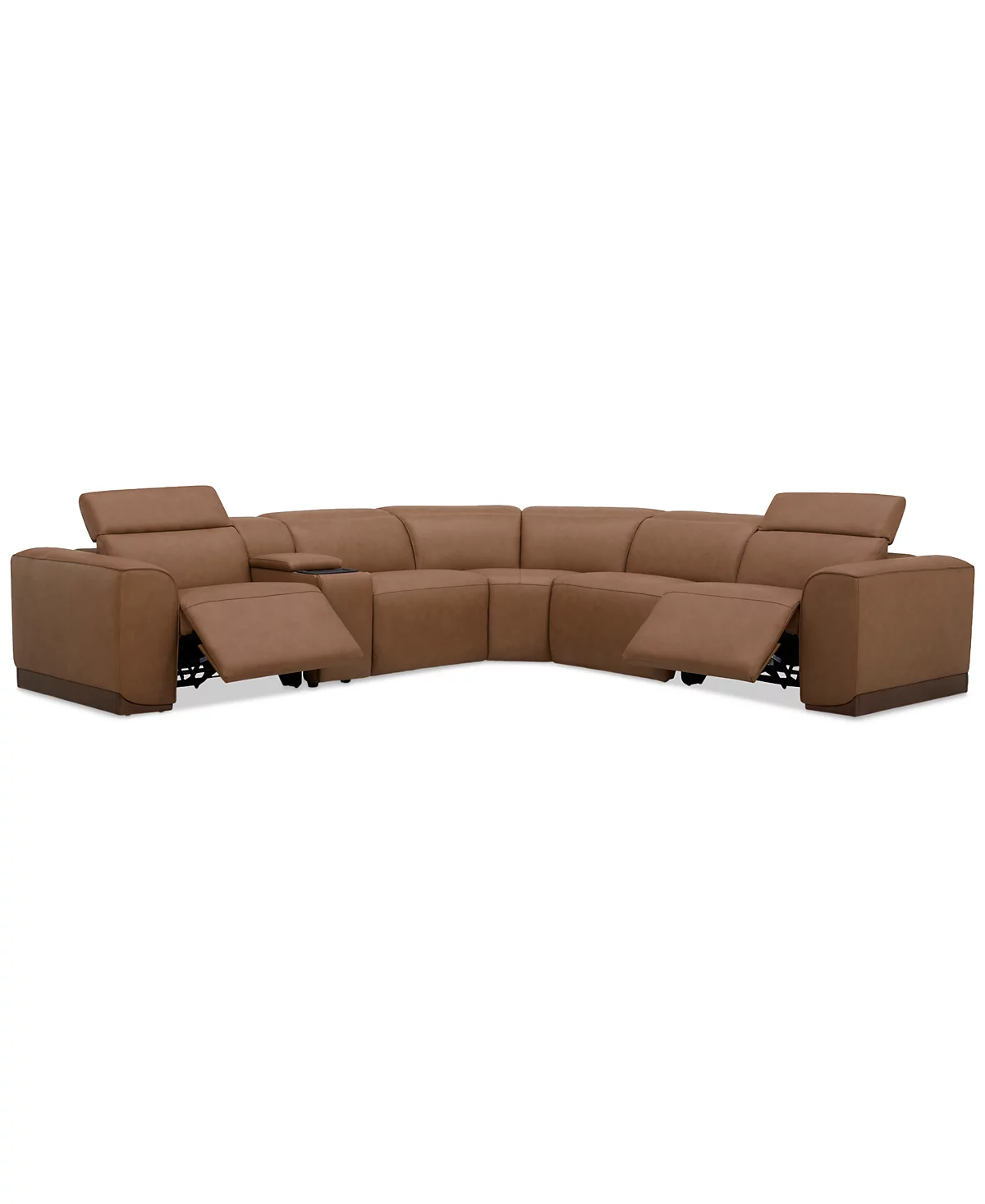 Lovro Lovro 6-Pc. Leather Sectional with 2 Power Motion Chairs & 1 Console - Image 1