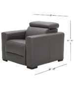 Nevio 39" Leather Power Recliner with Rachet Headrest - Image 14