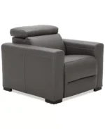 Nevio 39" Leather Power Recliner with Rachet Headrest - Image 4