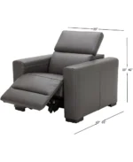 Nevio 39" Leather Power Recliner with Rachet Headrest - Image 13