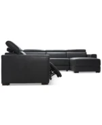 Nevio 5-pc Leather Sectional, 2 Power Recliners - Image 4