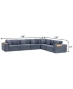 Nycolle 6-Pc. Modular Fabric L-Shape Sectional - Image 2