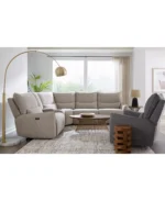 Olper 6-Pc. Fabric Zero Wall Sectional Sofa with Two Power Motion Pieces & Console - Image 9