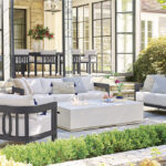 Porticello 3-pc. Sofa Set with Two Lounge Chairs in Matte Black Aluminum - Cushion Color: Dune - Image 10