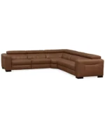 Rinan 125" 5-Pc. Leather Sectional with 2 Power Recliners - Image 4