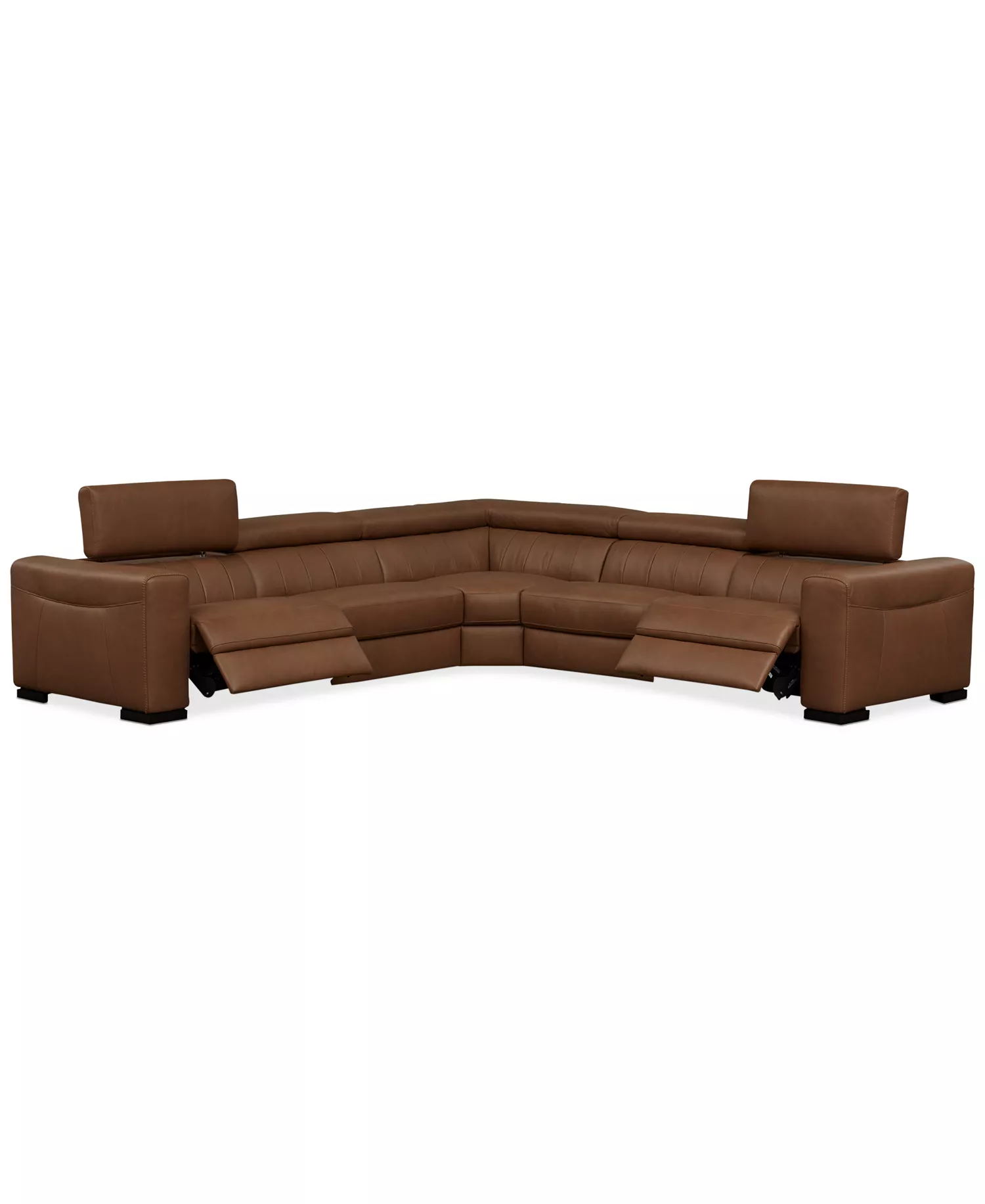 RINAN Rinan 125" 5-Pc. Leather Sectional with 2 Power Recliners - Image 1