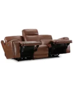 Varsani 6 Seater (Sofa, Loveseat, Chair) Zero Gravity Leather Sofa with Console, Power Recliners, Headrest, USB C charging - Image 14