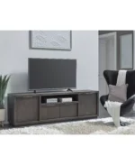 Tivie 84" Wood Entertainment Console - Color:Basalt Gray - Image 4