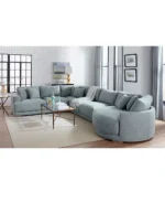 Vasher 166” 6 Seater Fabric Sectional Sofa with Cuddler.
