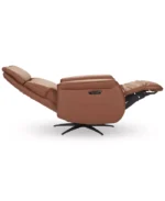 Lennix Leather TV Recliner with Massage - Color:Warm Brown - Image 9