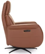 Lennix Leather TV Recliner with Massage - Color:Warm Brown - Image 6