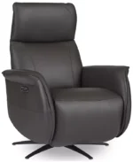 Lennix Leather TV Recliner with Massage - Color:Dark Chocolate - Image 11