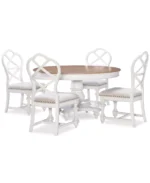 Mandeville 5 Pc. Dining Set (Round Table & 4 X-Back Chairs) - Image 3