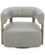 Orsha 32" Leather Accent Swivel Chair