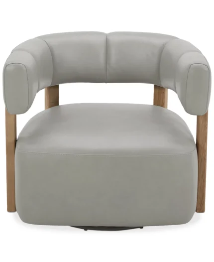 Orsha 32" Leather Accent Swivel Chair