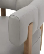 Orsha 32" Leather Accent Swivel Chair - Image 6