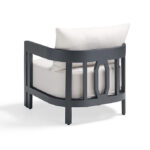 Porticello 3-pc. Sofa Set with Two Lounge Chairs in Matte Black Aluminum - Cushion Color: Dune - Image 7