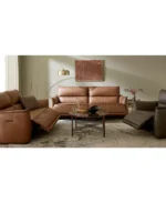 Polner 6 Seater Set (Sofa, Loveseat, Chair) Leather Power Motion Recliner, USB Charging, Head/Footrest. - Image 4