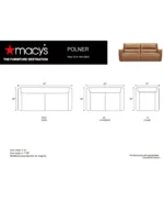 Polner 6 Seater Set (Sofa, Loveseat, Chair) Leather Power Motion Recliner, USB Charging, Head/Footrest. - Image 13