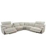Sebaston 6-Pc. Fabric Sectional with 2 Power Motion Recliners and 1 USB Console