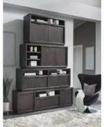 Tivie 74" Wood Entertainment Console - Color:Basalt Gray - Image 6