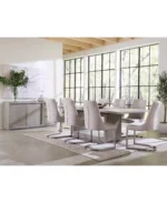 Tivie 9 Pc Dining Set (Rectangular Table + 8 Dining Chairs) - Image 3