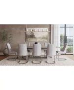 Tivie 9 Pc Dining Set (Rectangular Table + 8 Dining Chairs) - Image 6