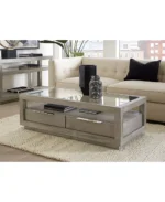 Tivie 54" Wood Coffee Table - Color:Mineral - Image 4