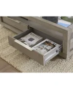 Tivie 54" Wood Coffee Table - Color:Mineral - Image 6